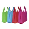 Bolsa de compras plegable con película, de color no tejido, para publicidad e impresión.