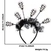 Nueva Diadema de Halloween Calabaza Araña Banda para el Cabello Diadema Decoración de Fiesta de Halloween Divertida Banda para el Cabello de Tira de Color Radial