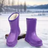 Botas de nieve para invierno, con propiedades antideslizantes, cálidas e impermeables; botas de lluvia para mujer; diseño integrado; adecuado para lavar el coche y uso en la cocina; forrado de forro polar para mayor calidez; forro grueso de algodón