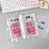 Bolsa de Almacenamiento de PVC Accesorios de Recarga para Cuaderno Bolsa con Cremallera 6 Agujeros A5/A6 Planificador de Hojas Sueltas Planificador de Plástico Translúcido
