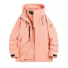 Chaqueta exterior estilo montaña 2026 modelo para pareja, abrigo cálido cortavientos de forro polar tres en uno, desmontable para hombres y mujeres, adecuado para montañismo