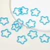 Anel Aberto Estrela de Cinco Pontas Colorido em Relevo Esmalte Cor de Doce Acessórios para Joias DIY Conector Chaveiro Fecho Lagosta