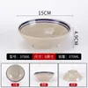 Vajilla Tradicional para Hot Pot Estilo Ciudad de Melamina, Platos Pequeños Especiales, Tripa, Intestinos de Pato, Bol para Sangre de Pato, Bol Azul con Línea Retro para Hot Pot de Chongqing
