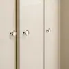 Manija Minimalista Moderna para Puerta de Gabinete Estilo Francés de Aleación de Zinc en Plata Titanio y Oro de Lujo Ligero, Manija Redonda de Agujero Único para Cajón de Armario