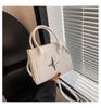 Bolsa casual feminina para deslocamento diário, moda outono 2023, estilo ocidental simples, bolsa transversal pequena quadrada