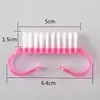 Cepillo para polvo de uñas cepillo para quitar esmalte limpieza de polvo cepillo duro cabezal de lijado cepillo limpiador de uñas cepillo limpiador de polvo de la superficie de la uña
