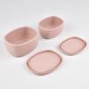 Recipiente de Armazenamento de Alimentos de Silicone Personalizado, Lancheira Oval de Grau Alimentício para Estudantes e Trabalhadores de Escritório, Pode ir ao Micro-ondas, Resistente a Quedas