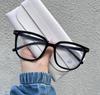 Armazón de Gafas Cuadradas Lisas Anti-Luz Azul para Mujer 22 Alto Valor de Color ins Retro Nuevo Libro Rojo Celebridad de Internet Gafas de Sol de Montura Grande