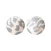 Fábrica en stock estampado de leopardo 15 mm cuentas de silicona impresión por transferencia de agua Margarita cuentas redondas Joyería DIY bolígrafo con cuentas cuentas sueltas venta al por mayor