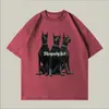 200g Pesada 100% Algodão Casais Manga Curta Verão Nicho Chique Camiseta Feminina Solta ins Manga Curta Masculina Tendência