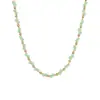 Justop Colgante de Perlas Retro Transfronterizo Azul Perla Verde Rojo Blanco Cristal Ins Collar Personalizado Collar Joyería DIY