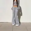 Pantalones Deportivos Casuales Europeos y Americanos Transfronterizos 2025 Amazon Aliexpress Nuevos de Cintura Baja Acampanados Ajustados Pantalones Base Largos