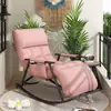 Luz de Lujo para Sala de Estar Mecedora Reclinable Adulto Balcón Silla de Ocio para el Hogar Plegable para Siesta Sofá Perezoso Mecedora
