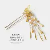 Coincidindo com Chinan~Luz Retro Luxo Novo Estilo Chinês Pérola Vazada Borboleta Franja Grampo de Cabelo Hanfu Saia Mamian Acessórios de Cabelo