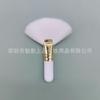 Pincel para máscara de cabo curto pincel leque pequeno tinta solta cabo de plástico pincel para blush espuma portátil seda corrugada nylon lã