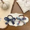 Estilo Coreano Nuevo Estilo Universitario Patrón Lazo para el Cabello Otoño e Invierno Retro Alta Elasticidad Cuerda para Cola de Caballo Cuerda para el Cabello Accesorios para la Cabeza