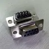Cable conector VGA hembra de 9 pines tipo DB para computadora, tipo cable, base paralela de 9 pines, conector de carcasa de goma negra