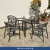 Mesa e Cadeiras para Jardim de Villa ao Ar Livre, Cadeira de Lazer à Prova d'Água e Proteção Solar para Pátio, Combinação de Três Peças para Terraço de Hotel B&B