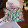 Gomas para el Cabello Amigables con el Cabello Infantil, Paquete de 500, Bandas Elásticas de Alta Elasticidad para Niñas Pequeñas, Bandas Elásticas del Tamaño de un Pulgar, Gomas para el Cabello de Bebé