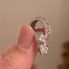 Anillo de Oreja CNC Hielo Hielo Hielo de Plata de Ley 925 Lujo Ligero Gama Alta Nicho Versátil Destello Artesanía Italiana Pendientes Lujo Ligero