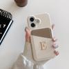 Capa de telefone com letras adesivas e estampa de lichia e correspondência de cores para Apple iPhone161514Promax High-end Light Luxury