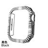 Adequado para Capa de Relógio Apple S12-1 I Watch Case PC Galvanizado Diamante de Duas Fileiras Oco Capa Protetora