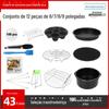 Air Fryer Acessórios Set 6/7/8 polegadas 12 peças bolo molde ferramentas de panificação pizza panela ovo transfronteiriço