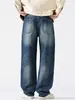 Ropa de Hombre Fengshe / Nueva Colección Primavera y Otoño 2026 Streetwear Americano Retro Pantalones de Pierna Ancha Jeans Rectos Sueltos de Moda