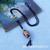 Contas Dzi de ágata do Tibete, pingente de ovo de pássaro de três olhos vintage, corrente de suéter, presente de negócios para feriados, fornecimento de jade para live no Taobao