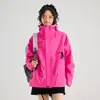 Set de dos piezas desmontable 3 en 1 para mujer Chaqueta cortavientos para exteriores Traje de montañismo de talla grande repelente al agua para hombre