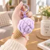Adornos Colgantes Tejidos a Mano, Juguetes de Ganchillo con Pompones de Hilo Sabor Helado, Llaveros de Regalo, Pequeños Regalos de Máquina de Muñecas Exquisita