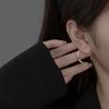 Pendientes de plata de ley 925 Naran con forma de O y gancho para la oreja, con forma de gota de agua, de temperamento simple, G9647