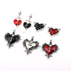 Colgante de Aleación de Corazón Cruzado Espina Rosa Retro Europeo y Americano Transfronterizo Accesorios para Colgante de Collar Hecho a Mano DIY