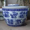 Tanque de Peces Grande de Cerámica para Sala de Estar, Tanque de Loto, Tanque de Agua Doméstico Jingdezhen al por Mayor, Tanque de Piso Extra Grande para Koi