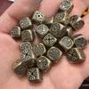 Vintage latão puro cobre Zakilam quatro lados escultura acessórios acessórios contas dispersas pulseira faça você mesmo colar contas de cobre