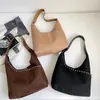 Bolso de axila texturizado estilo coreano, 2026 moderno y a la moda para mujer, bolso de hombro simple y de gran capacidad, bolso tote casual