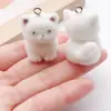 Accesorios de Resina de Perro Animal 3D Afelpado Llavero de Dibujos Animados Colgante de Joyería Hecha a Mano Venta Caliente Transfronteriza