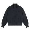 Chaqueta de Cuero de Moda para Hombre, Otoño Punk Tie-Dye Desgastada Holgada Cuello Alto Abrigo Corto de Cuero PU