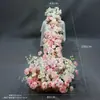 Cascata de Flores Artificiais Transfronteiriça Longa Fileira de Flores Flores para Corredor de Casamento Decoração de Palco de Casamento Vitrine Flores de Seda