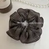 Estilo de Oficina Goma para el Pelo de Tiras en Tonos Marrones Intestino Grande para Mujer Tejido de Alta Gama Goma para Coleta Moño Accesorios para el Cabello de Principios de Otoño