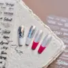 Tomoni Pegatinas para Uñas Finas y Flexibles Estilo Trendy Pegatinas para Uñas Decoraciones Modernas Simples Florales de Letras para Uñas