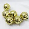 Juego de Bolas de Navidad Rayadas Pintadas a Mano Transfronterizas Decoraciones para Árbol de Navidad Adornos de Navidad Bolas de Edición Limitada Bolas Redondas con Brillo