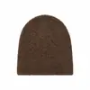 Gorro infantil estilo coreano, lindo gorro de punto con estampado de estrellas, unisex para niños y niñas, engrosado para abrigar en otoño e invierno, gorro de punto para poner