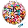 Cor mista em forma de coração Smiley nuvens dos desenhos animados cerâmica macia frisado Handmade DIY pulseira colar acessórios