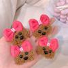 Venta caliente de Yiwu, accesorios, horquilla de felpa, accesorios para el cabello, lazo rizado, horquilla para cachorro, linda horquilla para niños, clip para flequillo