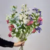 Estilo Ins Nieve Azul Artificial Paisajismo Flor Falsa Arreglo Floral para Salón de Bodas Fondo Decorativo Materiales Florales Decoración del Hogar Materiales Florales