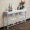 Estilo Europeo Vestíbulo Sala de Estar Mesa de Entrada Estilo Americano Mesa Consola Gabinete Lateral de Pared Cubierta Decorativa para Radiador de Hierro Forjado