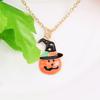 Moda Criativa Halloween Tema Jóias Óleo Criativo Gota Mágica Abóbora Chapéu Cabeça de Gato Colar Clavícula Cadeia Pendurado Ornamentos