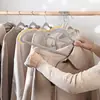 Organizador de perchas antideslizante, sin costuras, flocado, percha mágica 42CM, perchero de terciopelo para tienda de ropa al por mayor