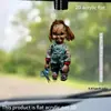 Colgante de Halloween para Espejo Retrovisor de Coche, Cicatriz de Asesino, Acrílico Plano, Decoración de Espejo Retrovisor Interior